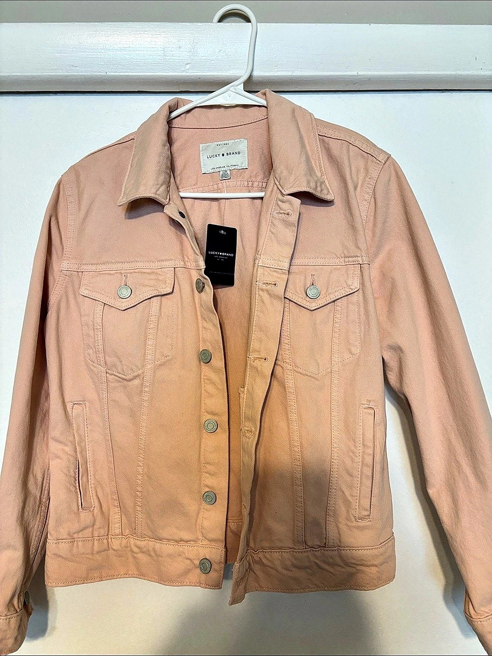 Lucky Brand Tomboy Trucker Jacket Pink Size Large